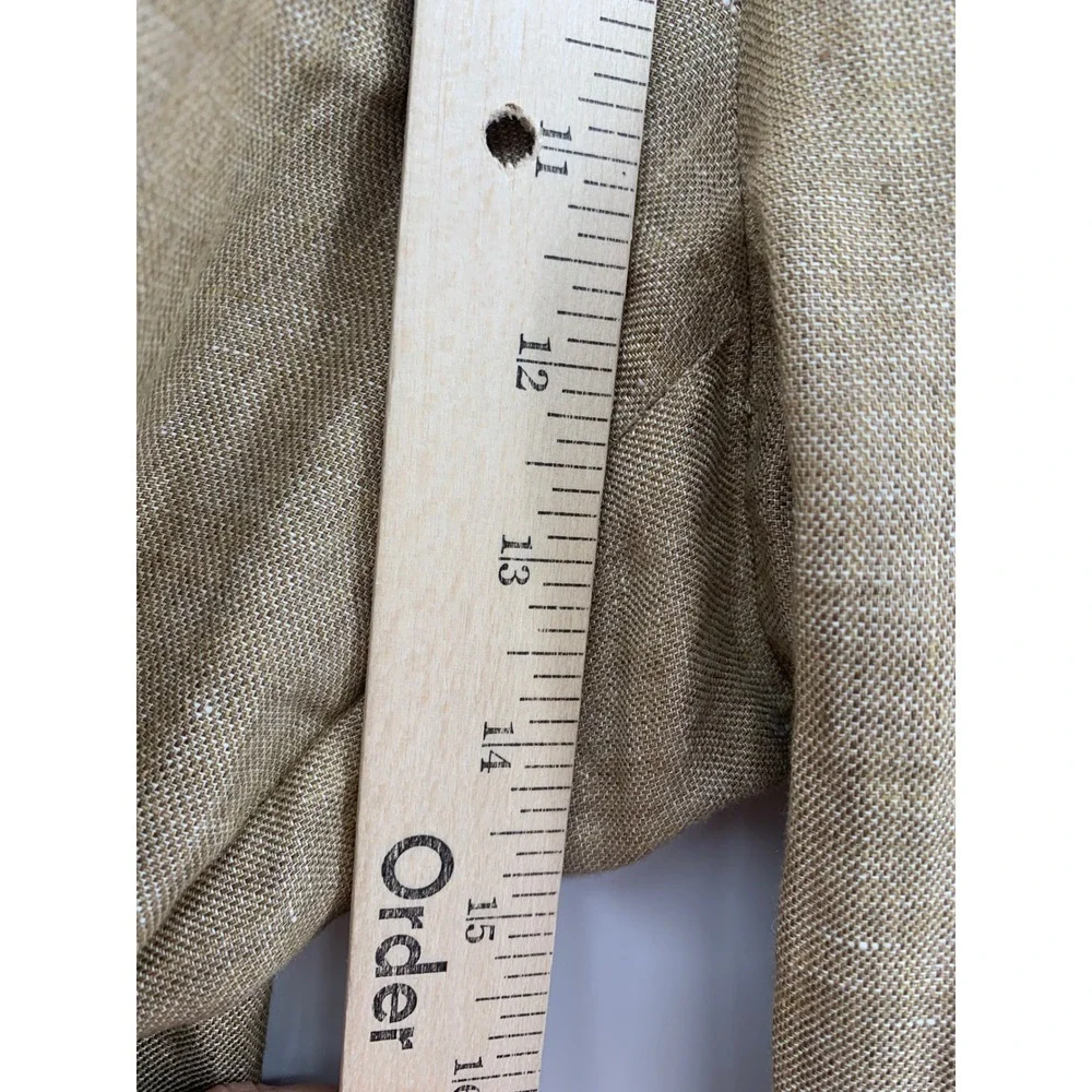 Murano Baird McNutt Linen Pants Mens 36x32 Tan 100% Linen Zac Fit Cuffed